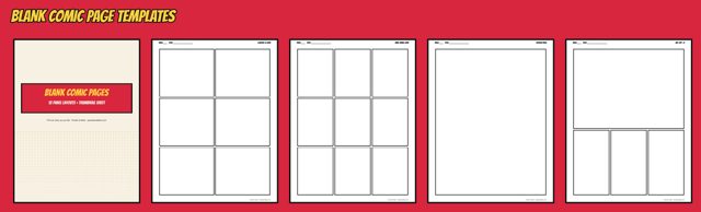 Blank Comic Page Templates preview